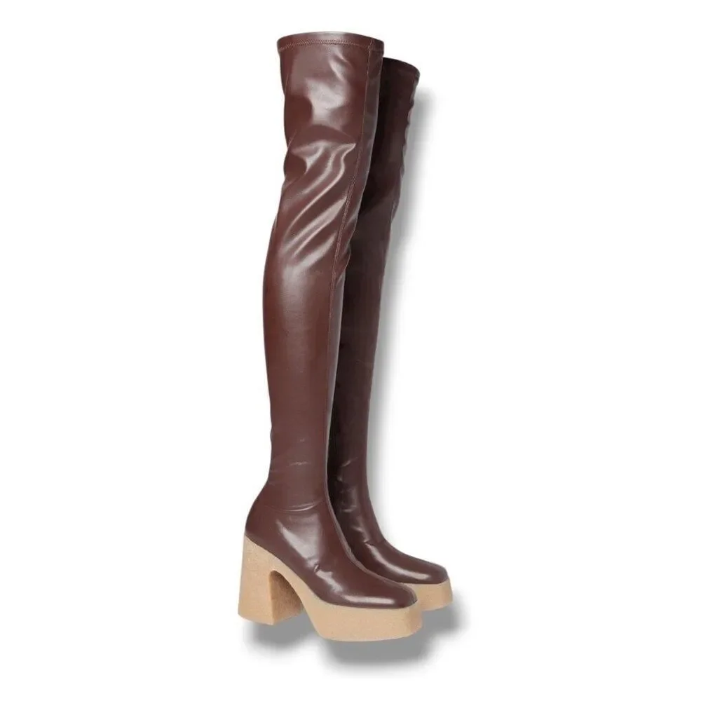Stella McCartney Skyla Stretch Over-the-Knee Boots Size 39 EU 9 US
